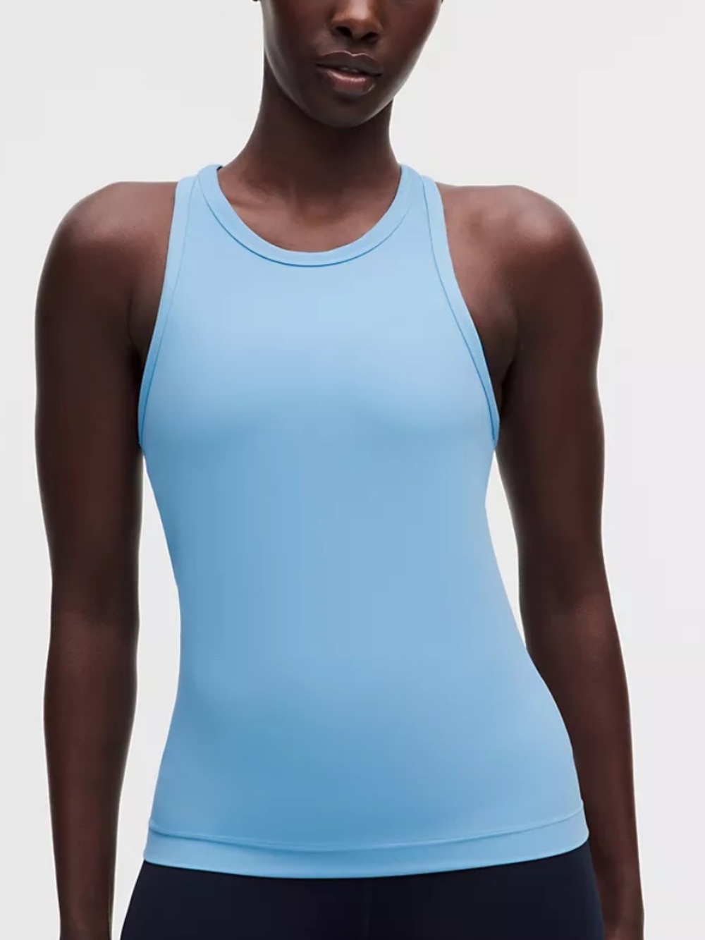 Lululemon Alignโข Waist-Length Racerback Tank Top BLWL BLUE SZ 4